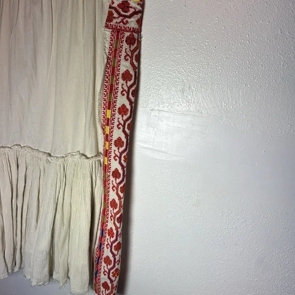 Free People (Large) beautifully embroidered (cross stitch) mini dress - Picture 5 of 11